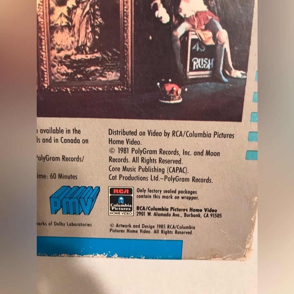 VINTAGE 80S RUSH ROCK BAND VHS MUSIC CONCERT VIDEO EXIT STAGE LEFT RCA 1982. MTV - Picture 5 of 7